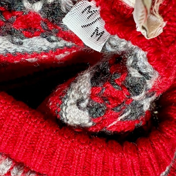 Vintage Parkhurst Pure Virgin Wool Red Sweater Made In Canada Woolen Clothing - Picture 5 of 9